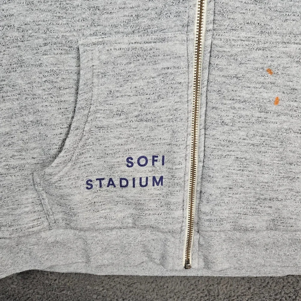Marine‎ Layer SoFi Stadium Inglewood Full Zip Hoodie Gray Mens Large